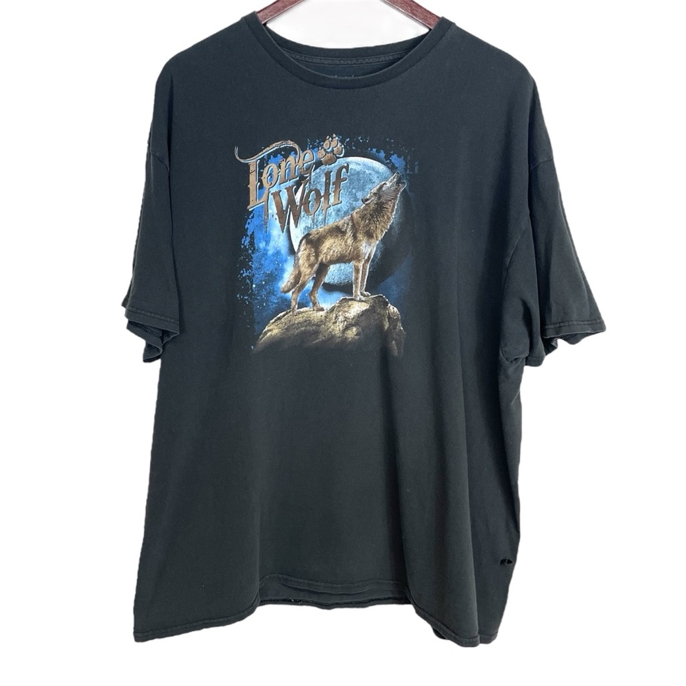 Vintage Lone Wolf Black Tee Size XXL